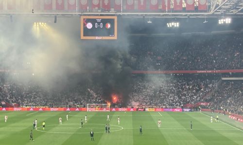 Ajax Fans Pyro Show beim De Klassieker 20 Mar 22